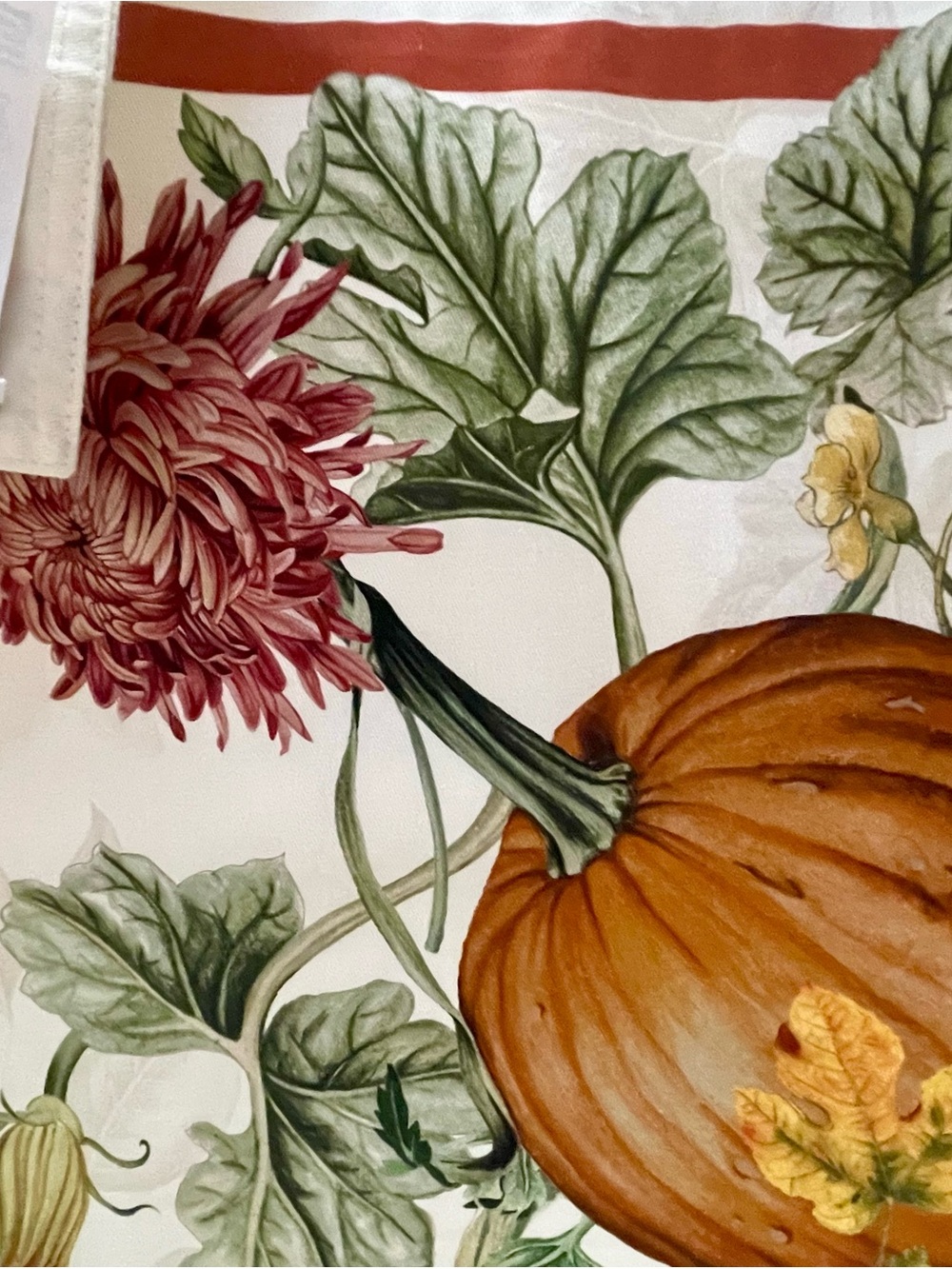 NWT Williams Sonoma Harvest Pumpkin Patch Table Runner 16" x 108" Fall Print - Picture 10 of 12
